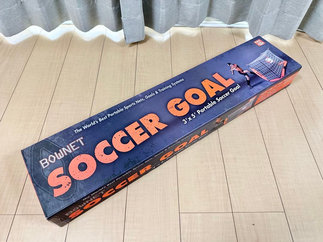 【未使用】BOWNET 3' x 5' ポータブルサッカーゴール 収納ケース付き