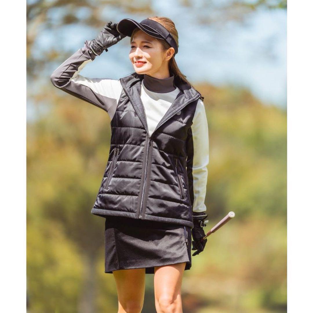 定価64900円【新品】レディース36ランバンスポール フルジップ中綿ベスト黒