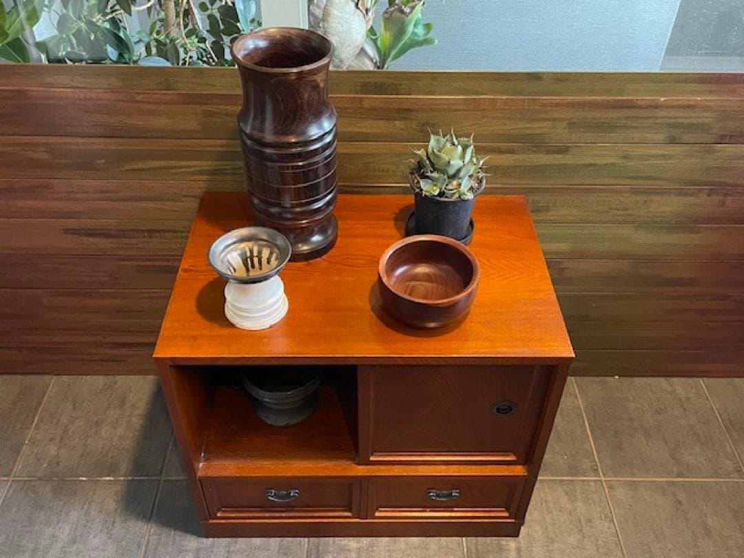 超美品◾️欅材のキレイな木目　茶箪笥/茶タンス　和箪笥サイドボード/ベッドサイド