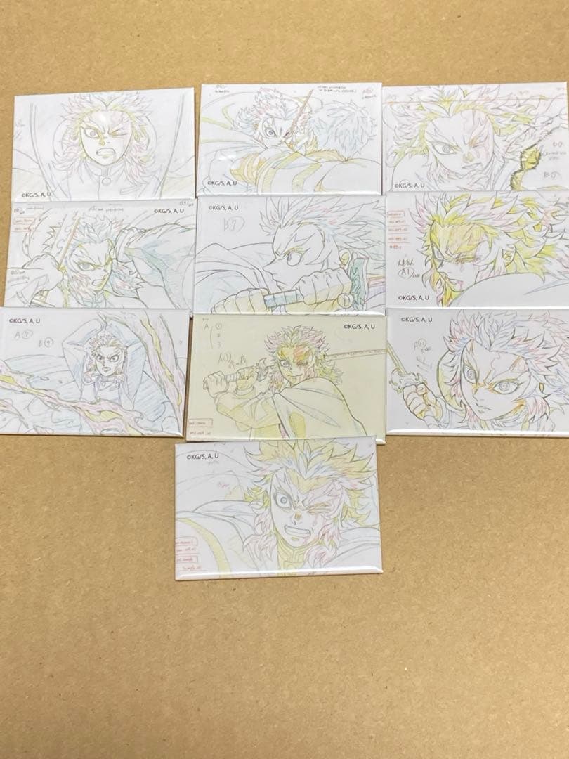 鬼滅の刃 無限列車編 煉獄杏寿郎 原画コレクション　スクエアランダム　缶バッジB