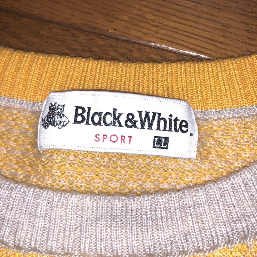 オシャレ 大人気 日本製 Black＆White クールネックセーター