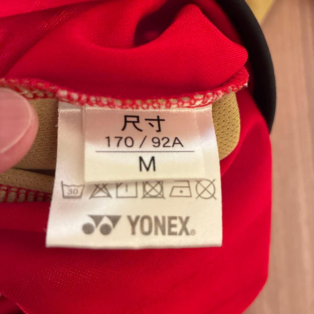 YONEX バドミントンウェア Mサイズ レッド/ゴールド
