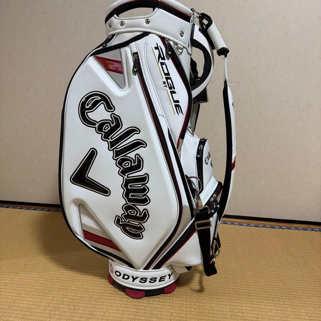 Callaway プロレプリカモデルキャディバッグ ホワイト/レッド
