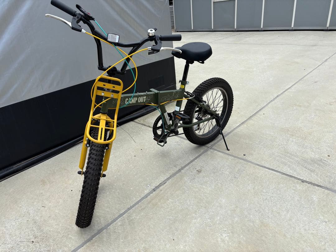 キャプテンスタッグ　 折りたたみ自転車 オリーブグリーン
