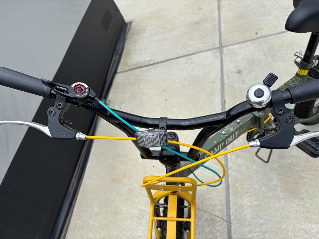 キャプテンスタッグ　 折りたたみ自転車 オリーブグリーン