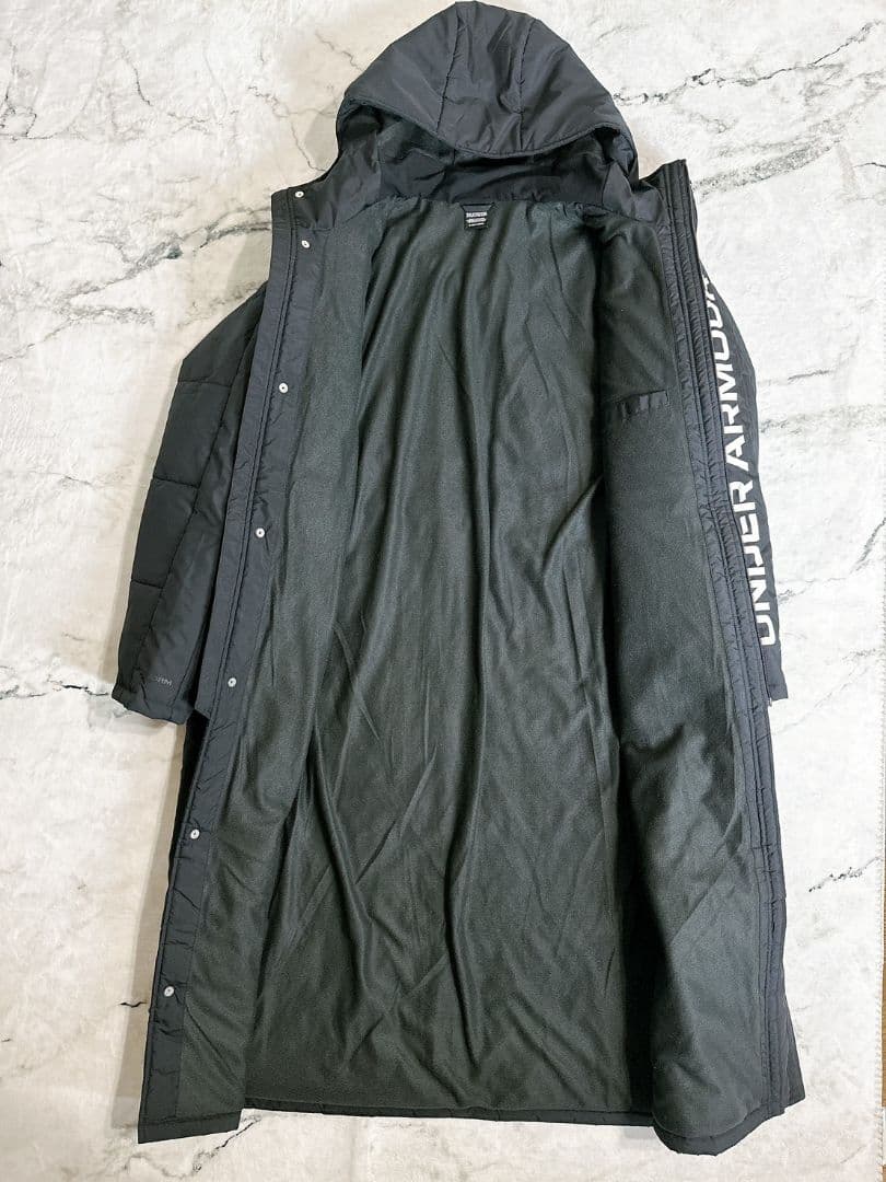 【極美品】UNDER ARMOUR ベンチコート 撥水 防風 2XL 黒 大きい