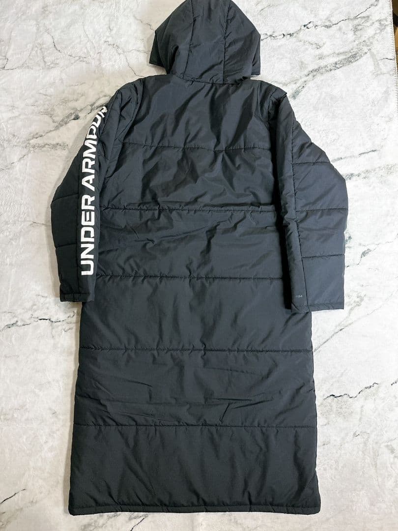 【極美品】UNDER ARMOUR ベンチコート 撥水 防風 2XL 黒 大きい