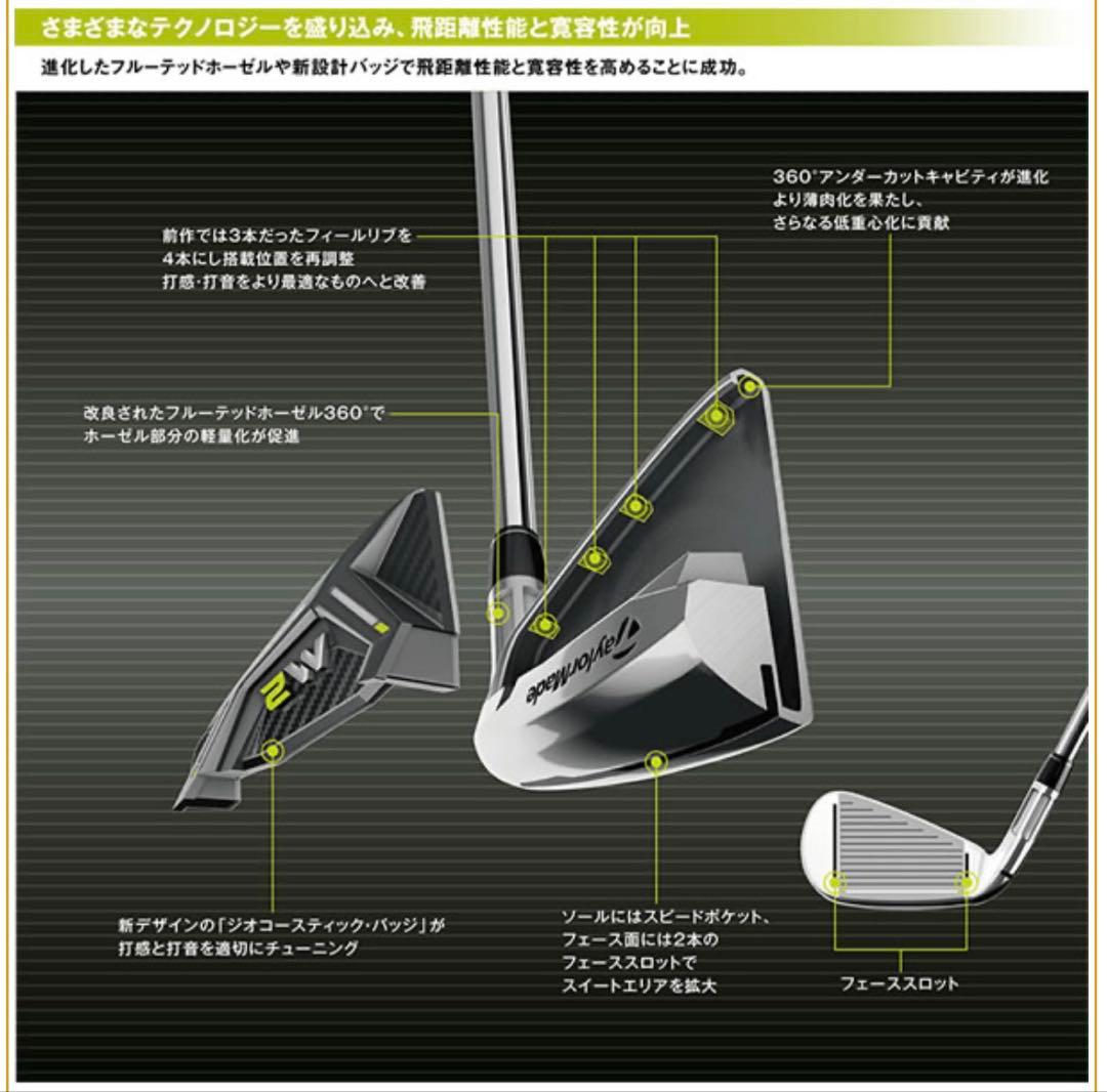 【レフティ】TaylorMade M2(2017)アイアンセット6I〜AW