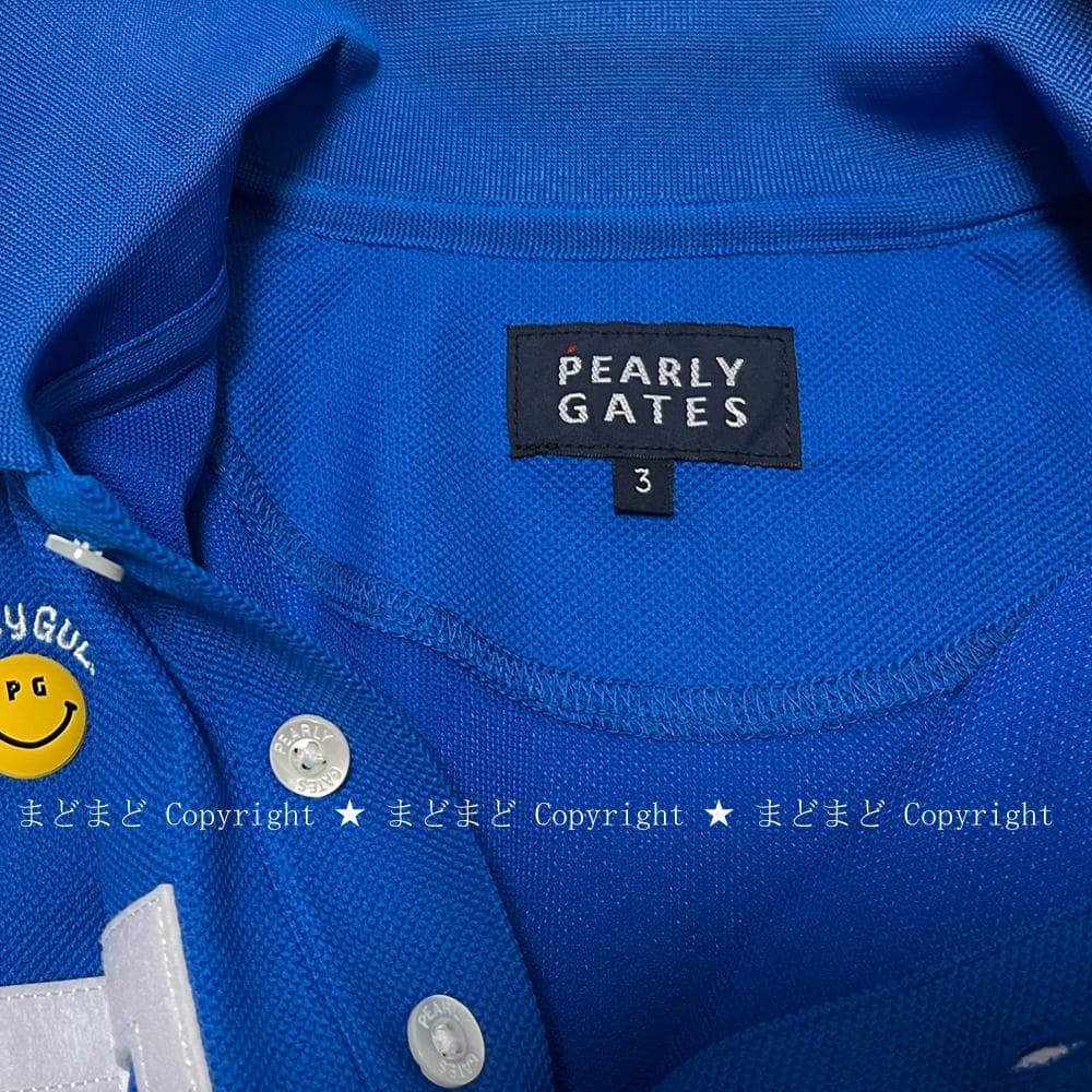 パーリーゲイツ ニコちゃん PG スマイル 89 ロゴ 鹿の子 ポロシャツ 3