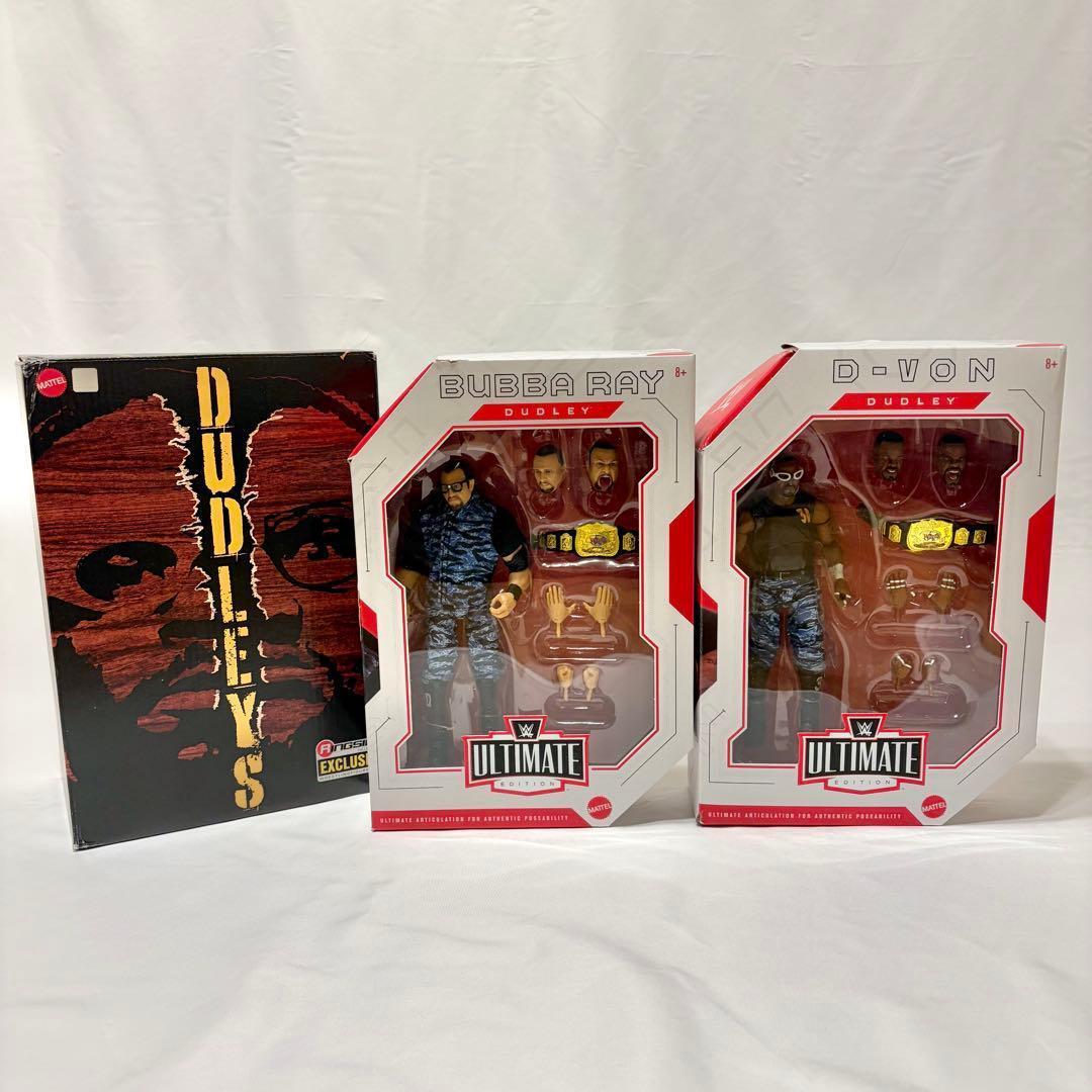【新品未使用】WWE 公式 ダッドリーズ ベルト付 フィギュア マテル 海外限定