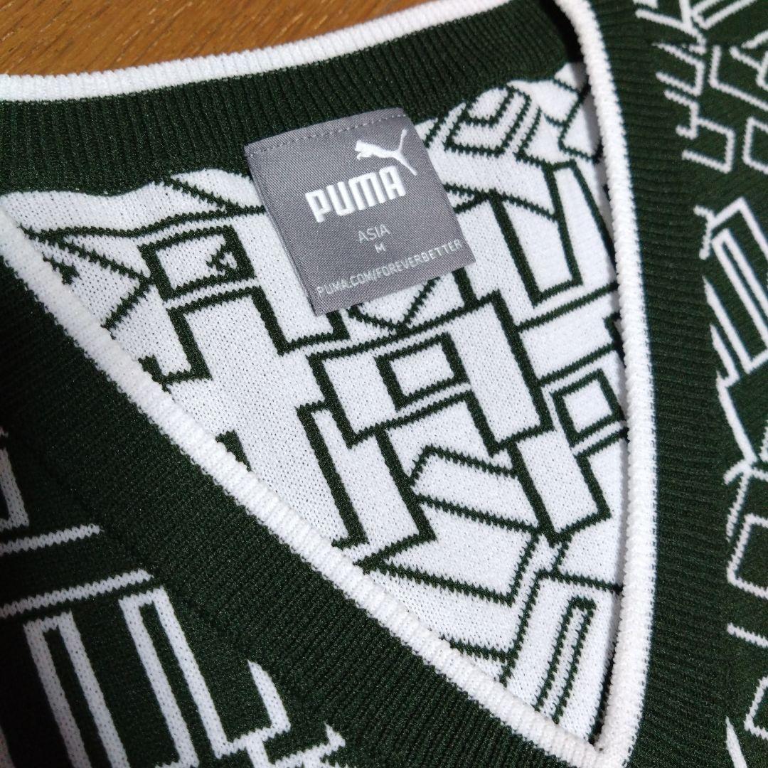 新品　PUMA GOLF プーマゴルフロゴグラフィック Vネックセーター　M