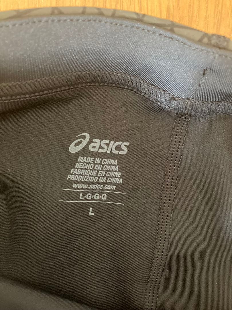 asics ロングタイツ　ブラック　L