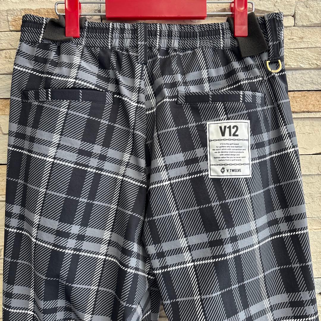 V12 チェックパンツ　サイズL 新品未使用