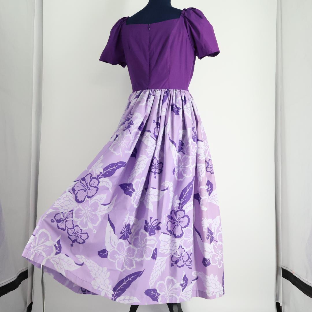【美品 フラダンス用衣装】パープル Pualani プアラニ ワンピースドレス