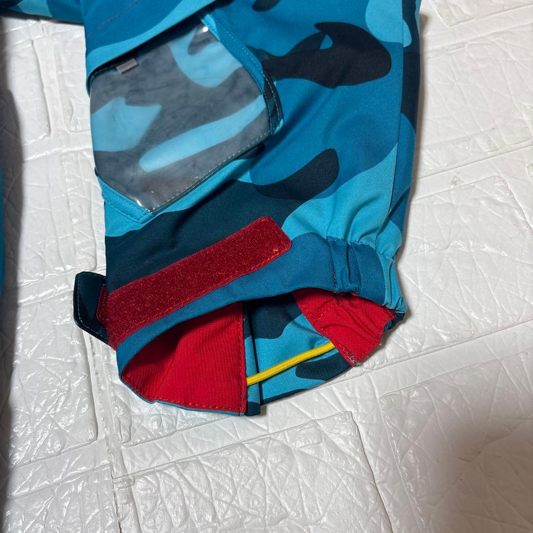 デサント　コロンビア　スキー　スノボウェア上下セット140/130 青迷彩 即日