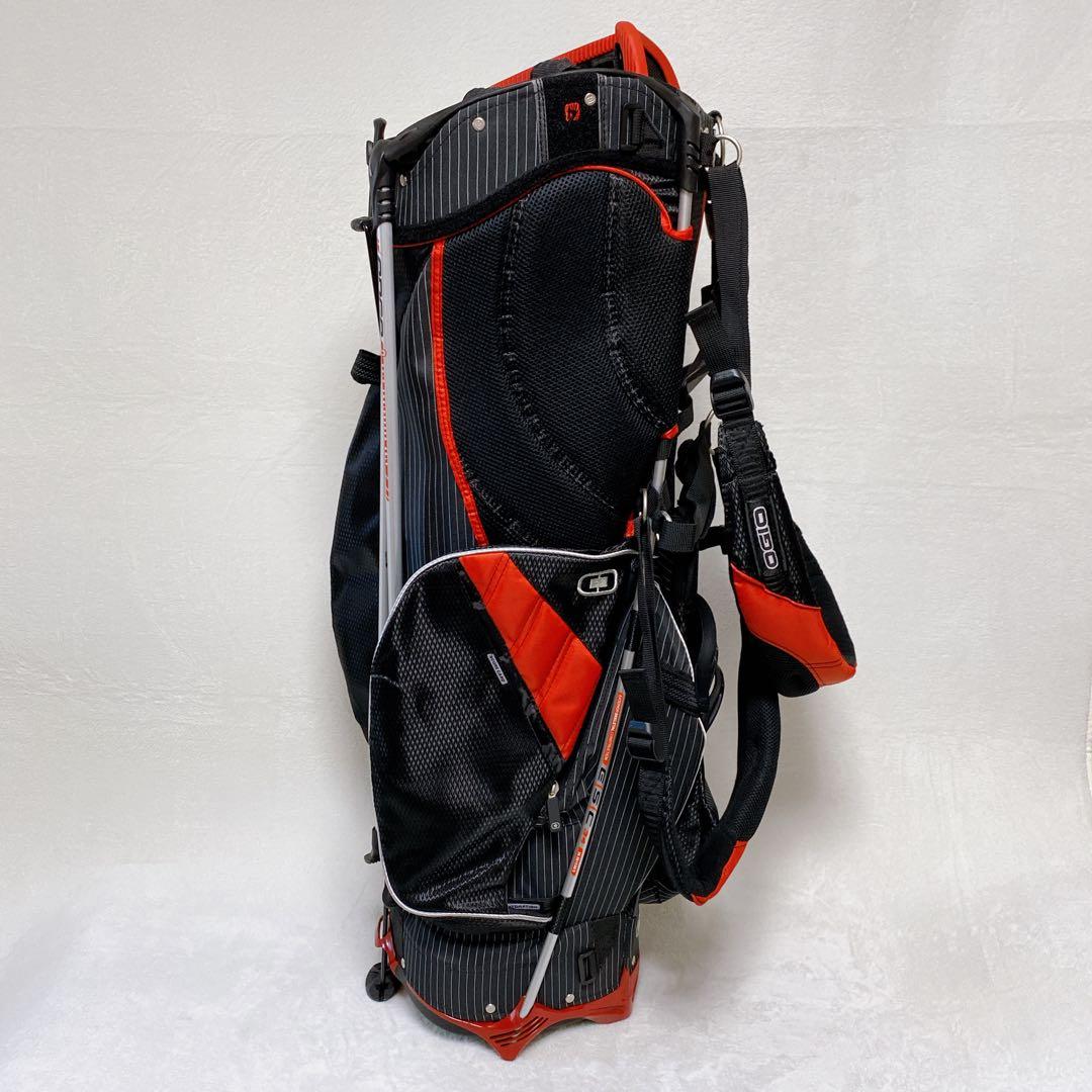 美品　OGIO オジオ　スタンド付キャディバッグ　エッジ　8分割　黒　赤　高性能