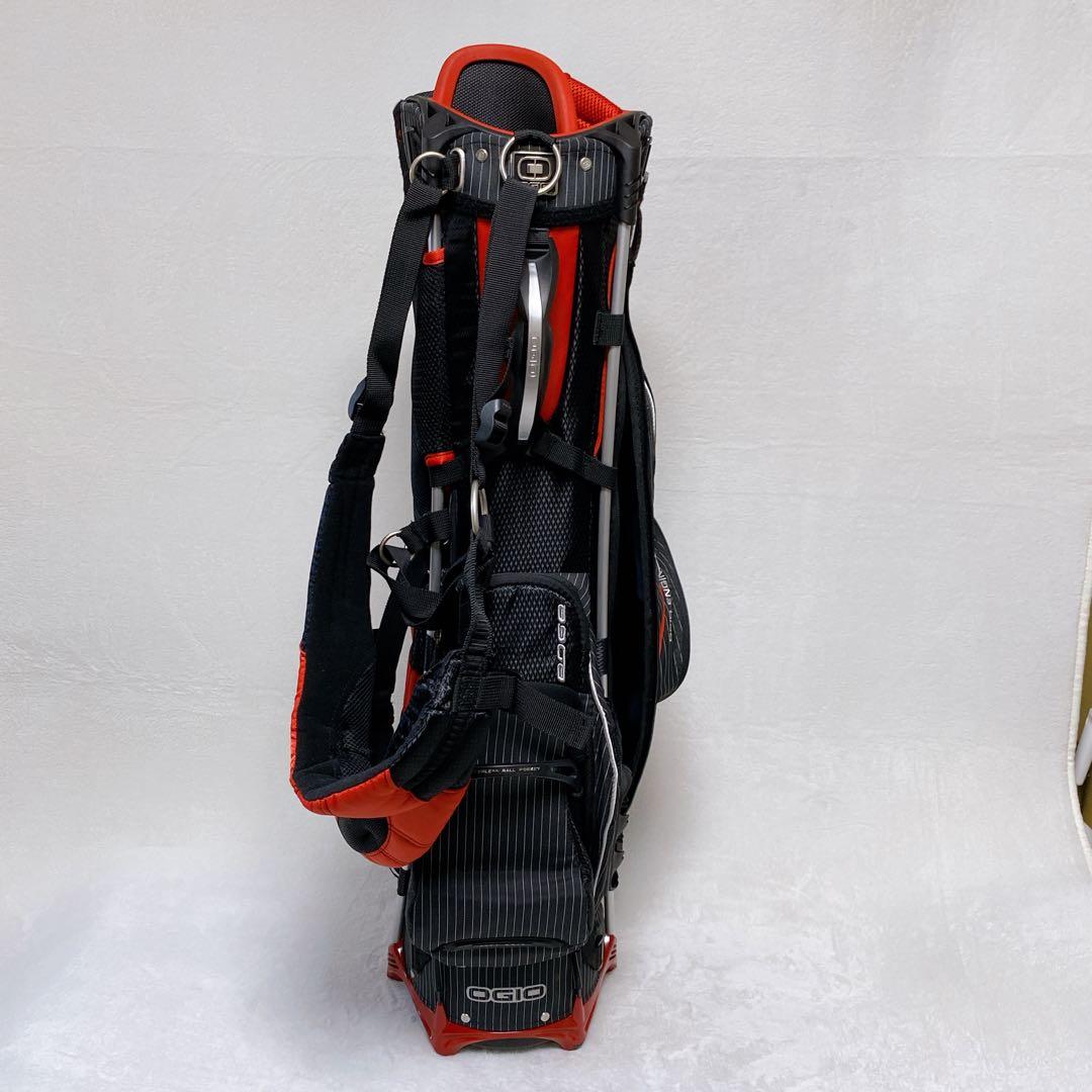 美品　OGIO オジオ　スタンド付キャディバッグ　エッジ　8分割　黒　赤　高性能