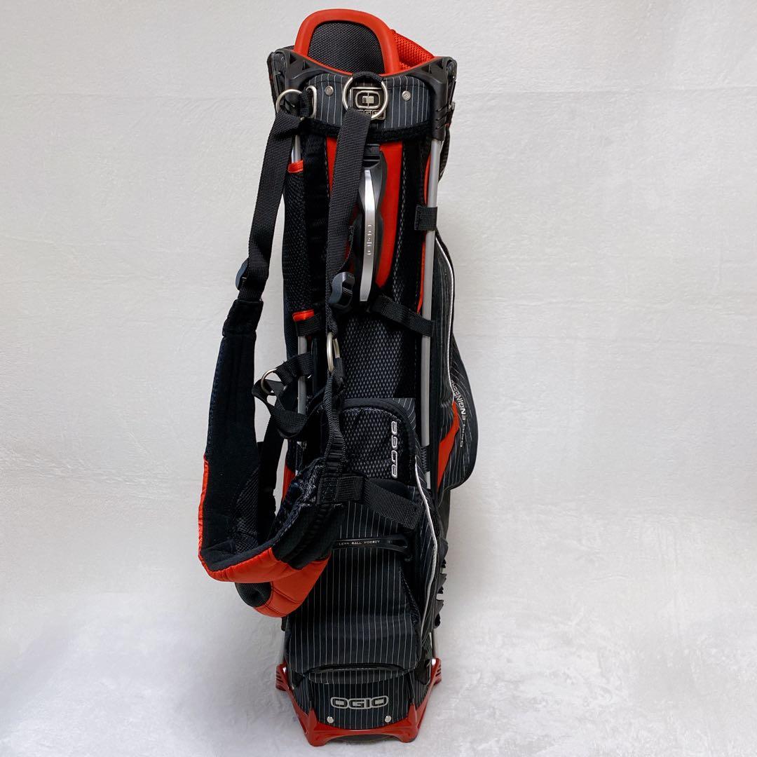 美品　OGIO オジオ　スタンド付キャディバッグ　エッジ　8分割　黒　赤　高性能