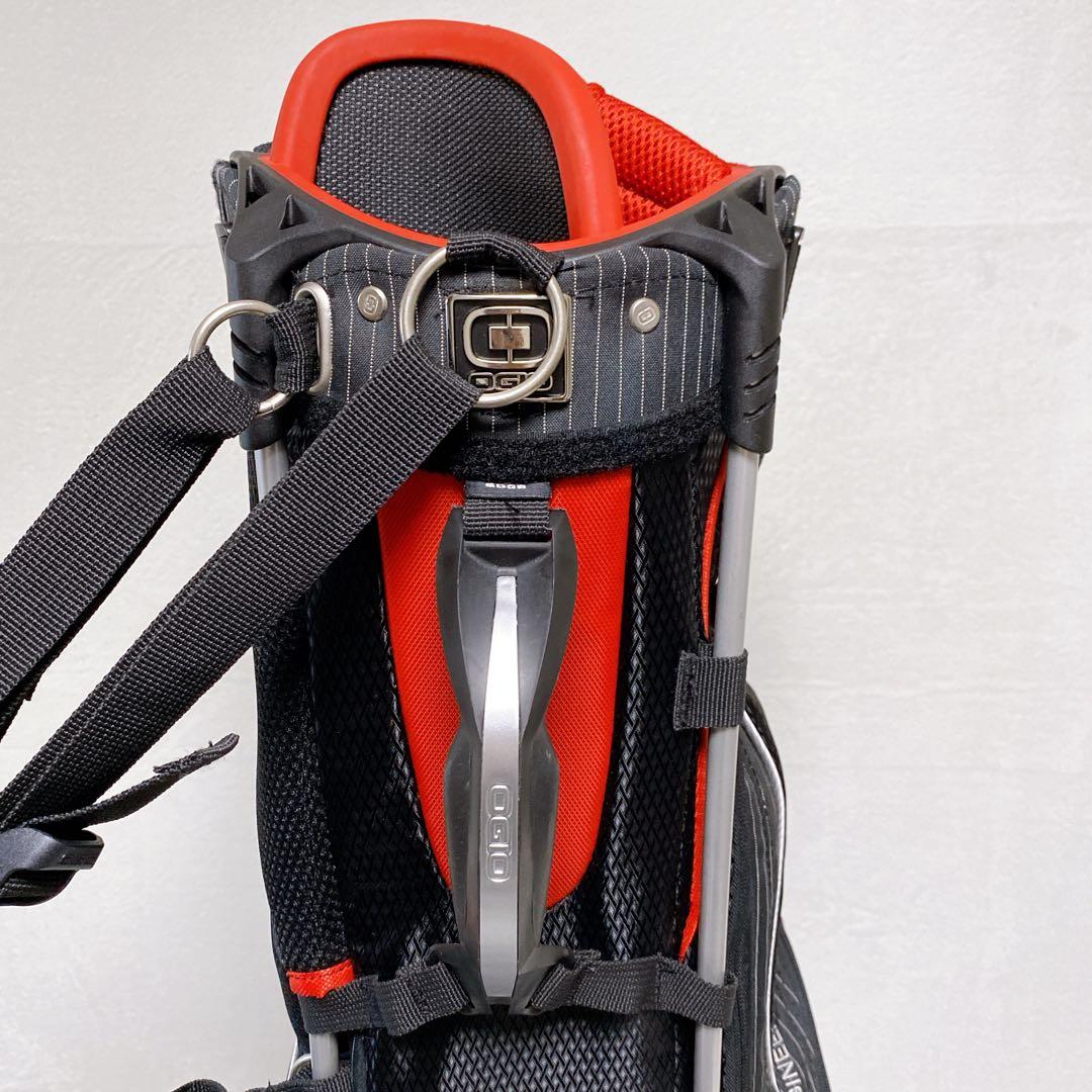 美品　OGIO オジオ　スタンド付キャディバッグ　エッジ　8分割　黒　赤　高性能