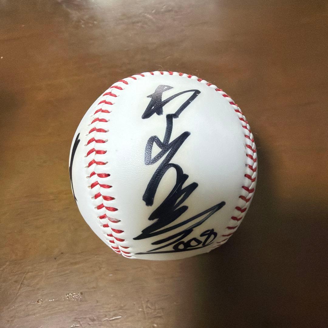 オリックス・バファローズ 宮城大弥など選手たちの直筆サイン入りボール
