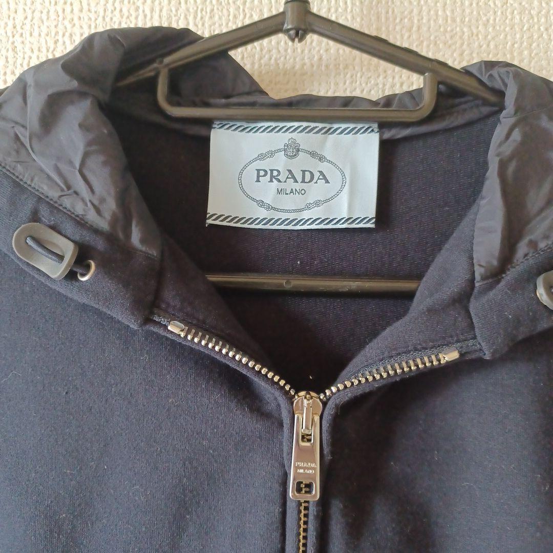 PRADA ネイビー フード付きジャケット