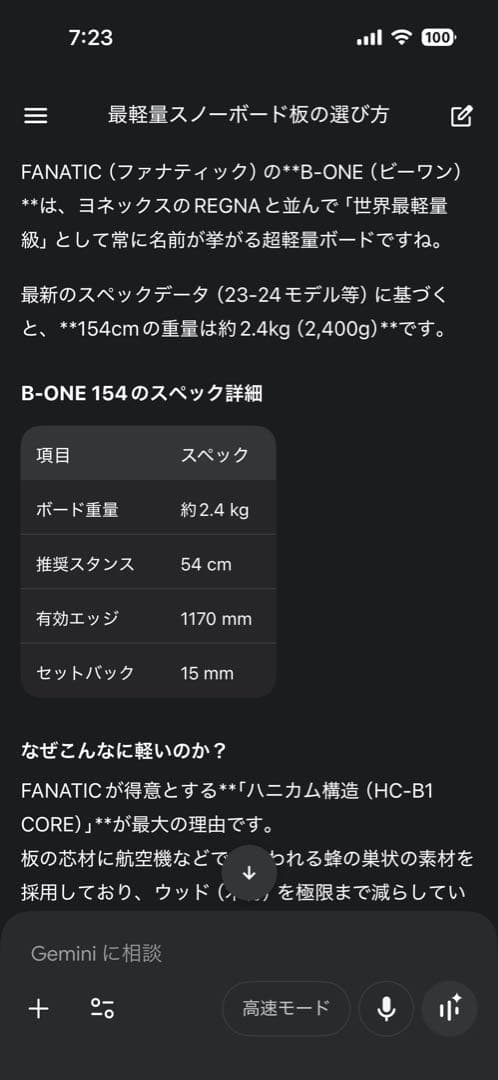 FANATIC　blade b-ONE 154