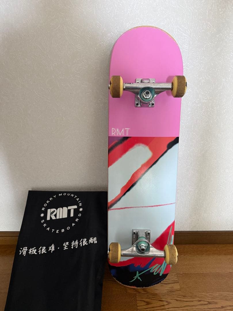 RMT スケートボード ブラック×ピンク