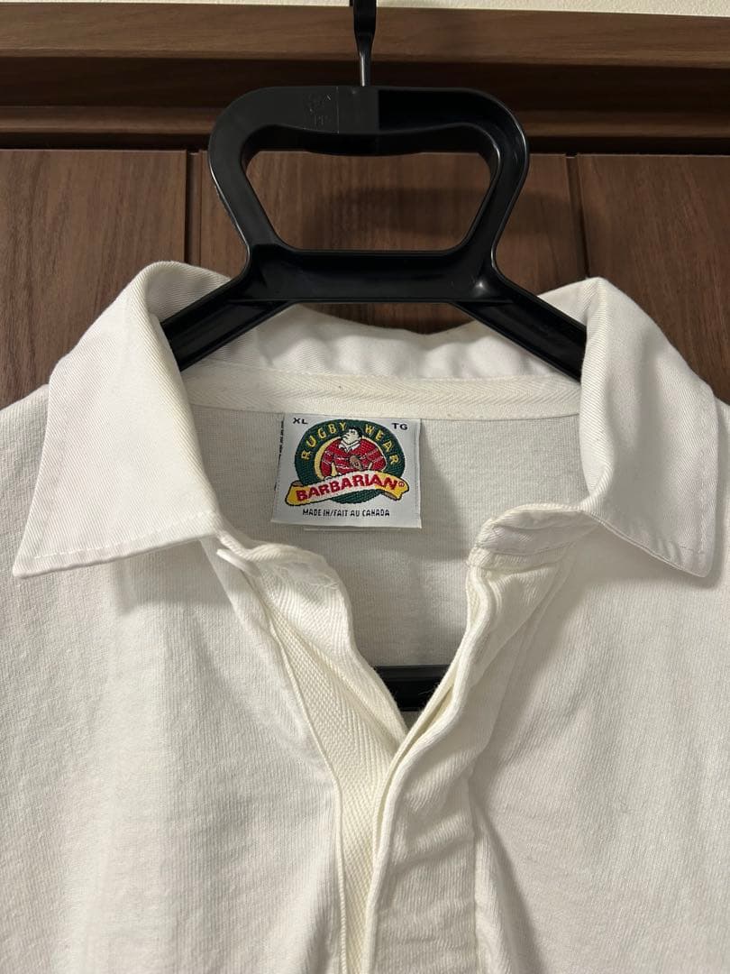【希少】BARBARIAN ✖️CLUBHAUS ラガーシャツ WHITE