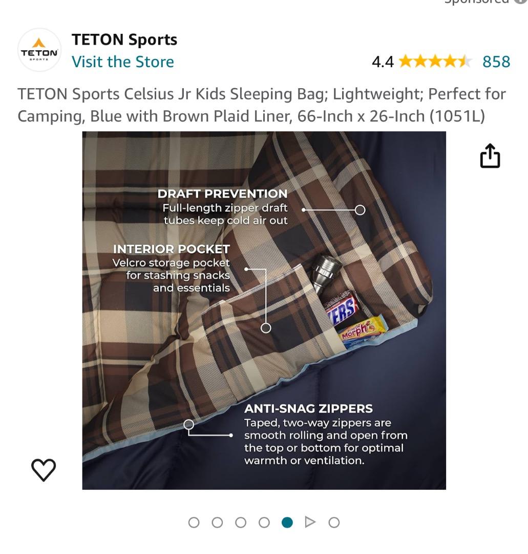 TETON ジュニア 寝袋 シュラフ ストライプ