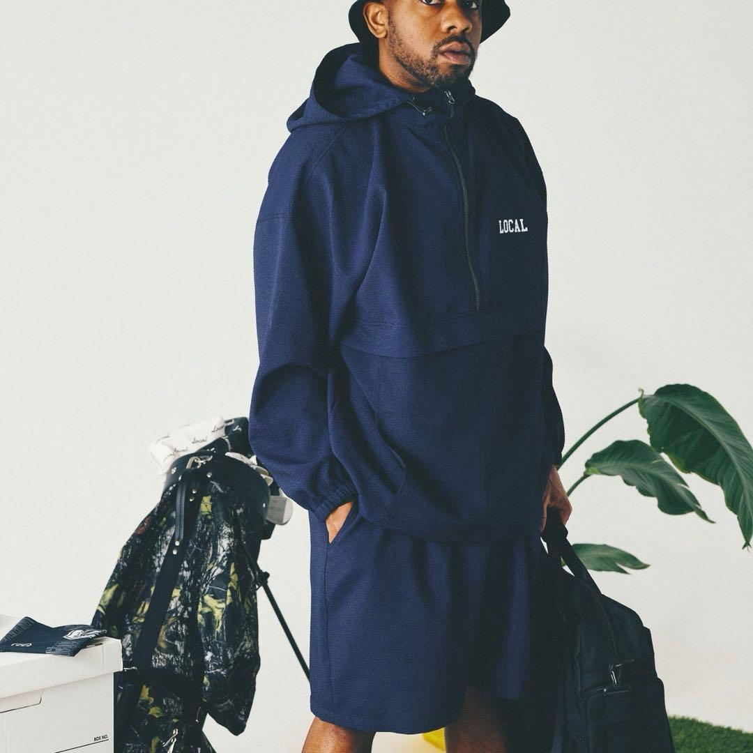 LOCAL GOLF ローカルゴルフ　シアサッカーショーツ　L