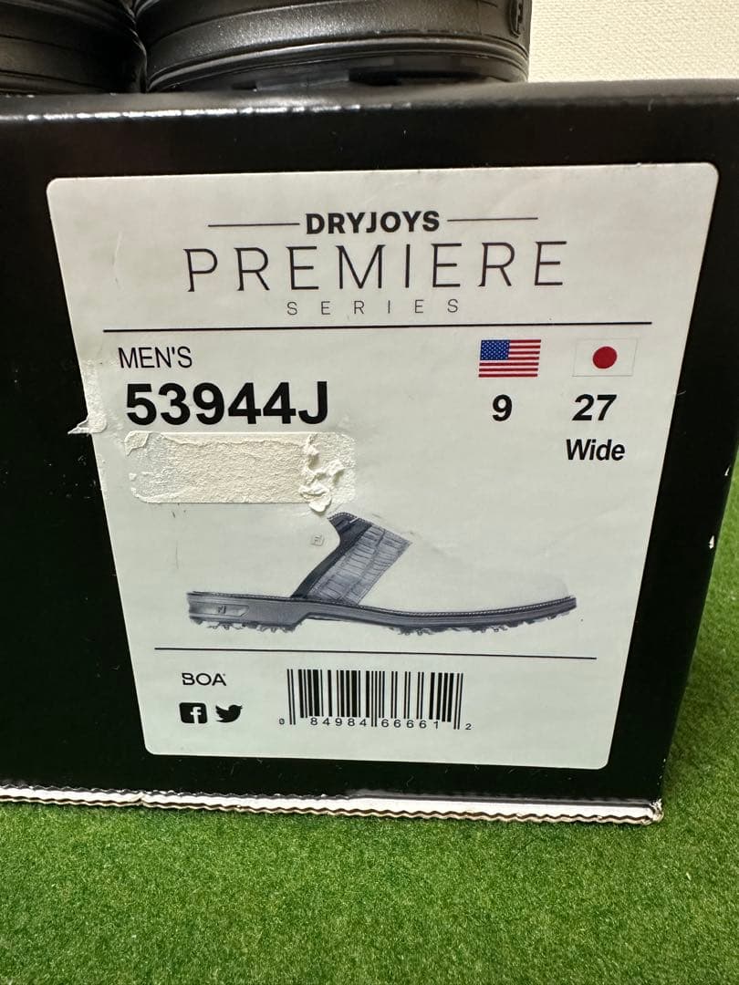 【新品】フットジョイ FOOTJOY ドライジョイズプレミア 27㎝　箱付き