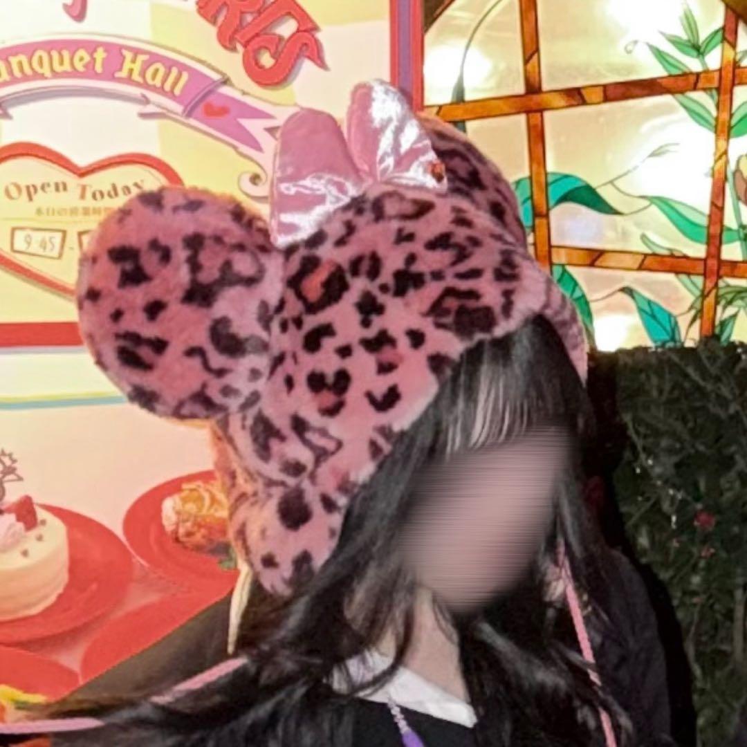 ディズニー ミニー ヒョウ柄 ピンク ファンキャップ