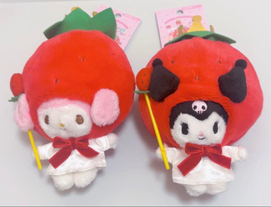 マイメロディ クロミ いちごのお家 ぬいぐるみ マスコットホルダー 限定品