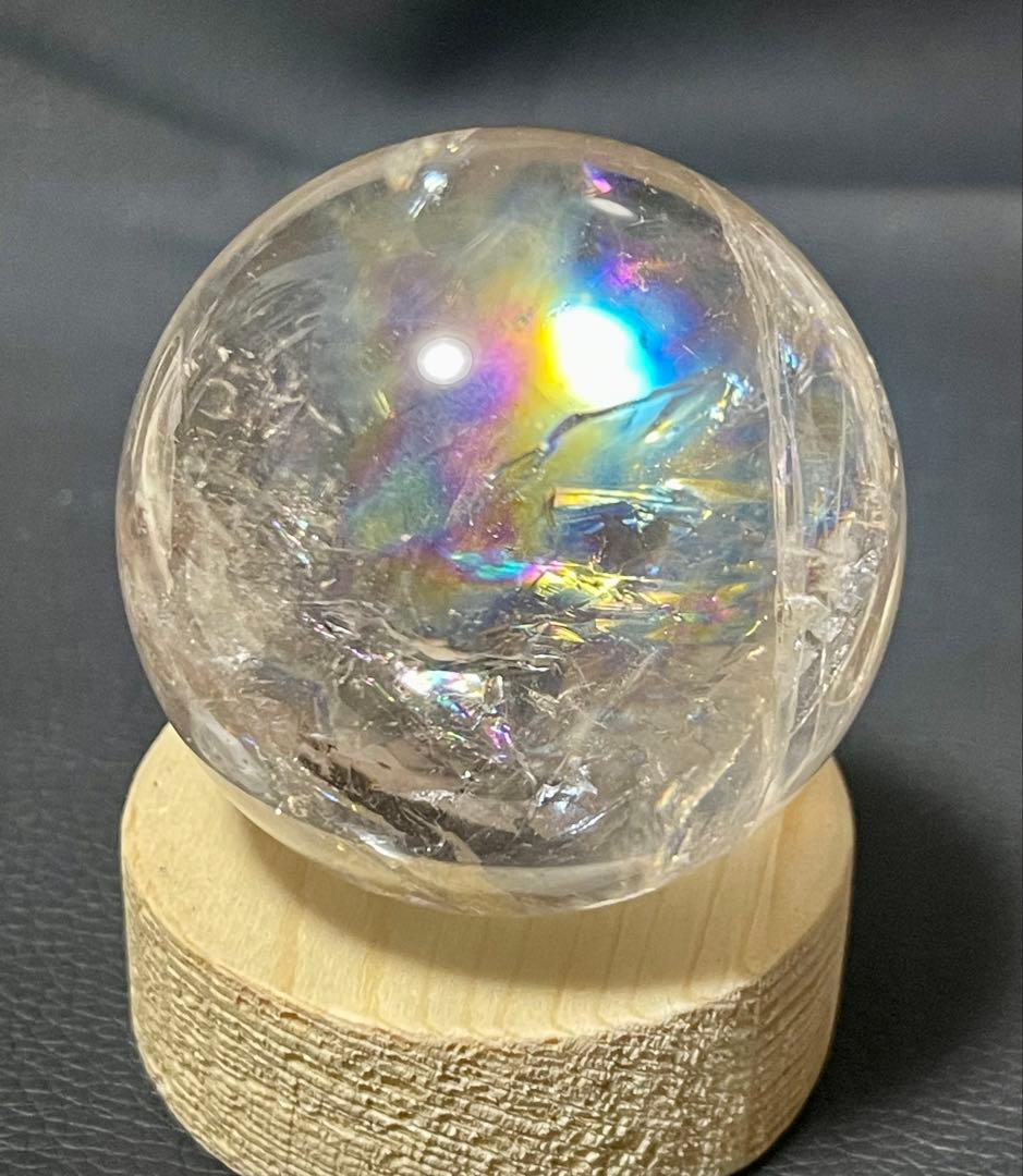 水晶　虹入り　スフィア　53mm