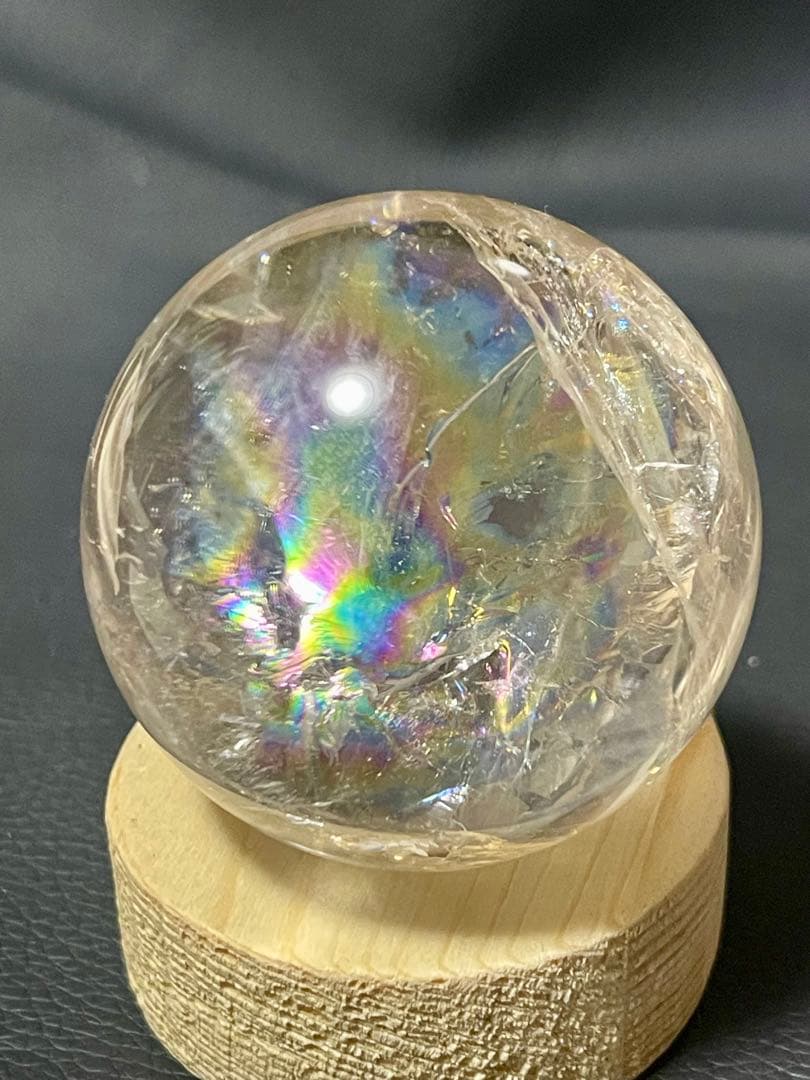 水晶　虹入り　スフィア　53mm