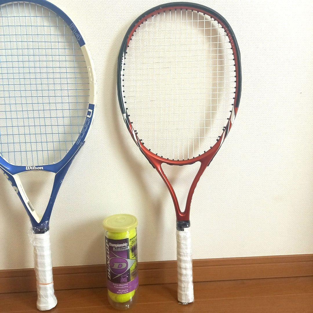 Wilson CODE N4硬式テニスラケット2本セット★テニスボール付き★