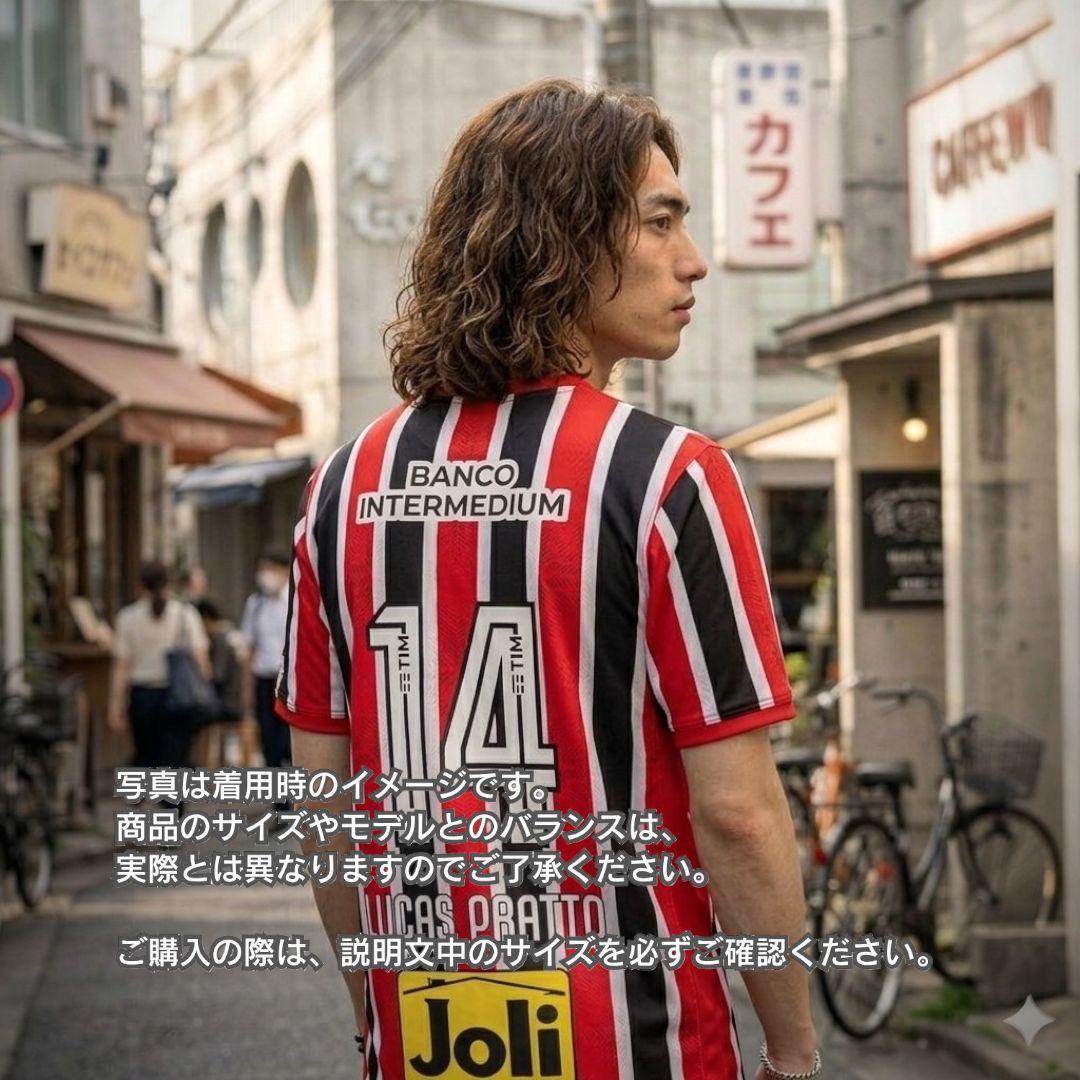 古着　サッカー　ゲームシャツ　ノーブランド　ブラジル　サンパウロ　メンズL相当