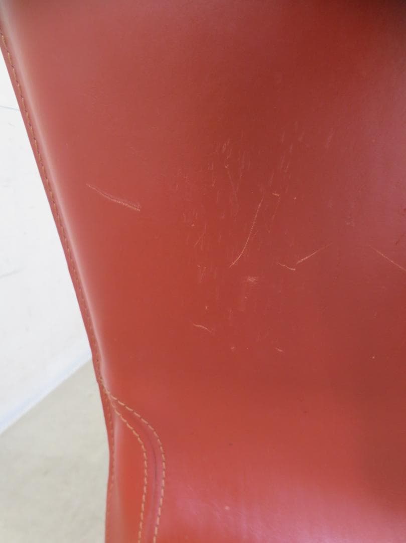 美品■Cassina■総革■412 Cab■キャブ アームレスチェア■30.8万