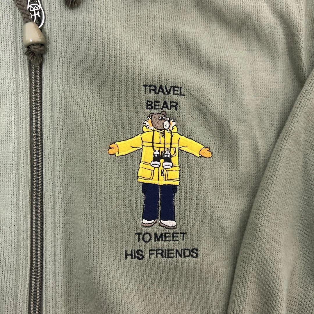 カステルバジャック スポーツ トラベルベア刺繍フードジャケット