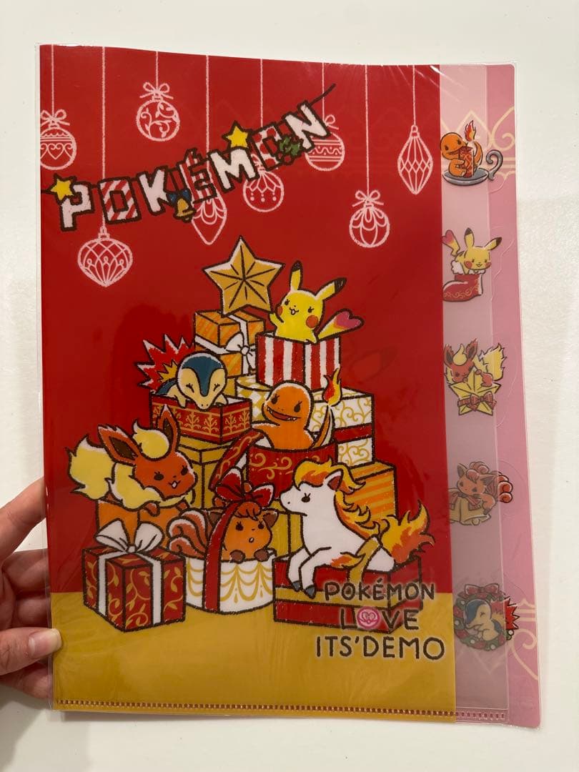 イッツデモ　ポケモン　クリスマスギフトモチーフ　インデックスクリアファイル
