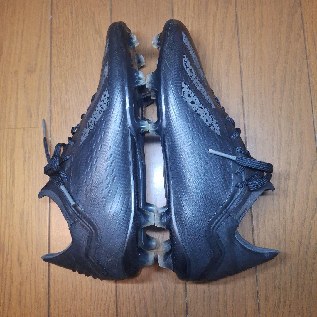 adidas　エックス　サッカー　スパイク　黒　25cm
