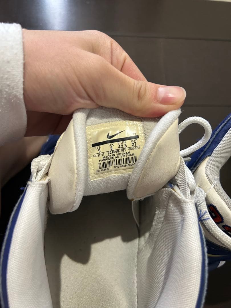 ヌ*コ様 Nike AIR MORE uptempo ホワイト/ネイビー 27c