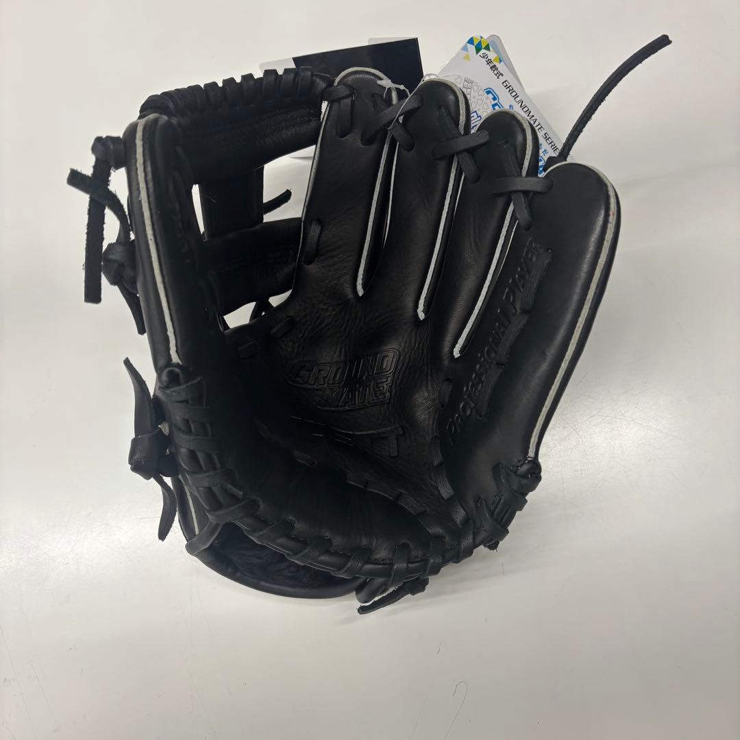 【新品】ZETT 子供用　軟式グローブ　グランドメイト　黒　右投げ　SSサイズ
