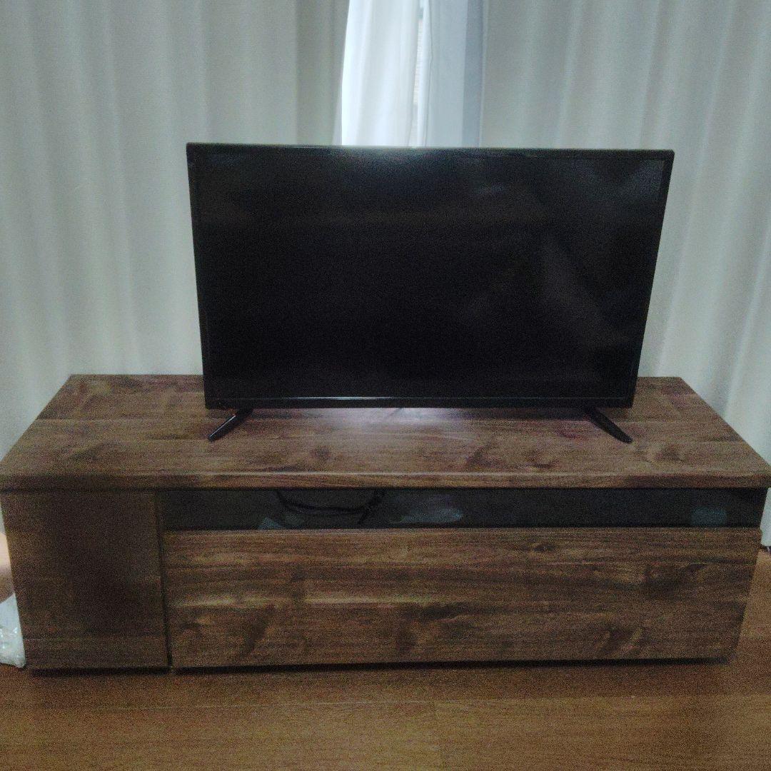 ブラウン 木製 テレビ台 引き出し付き