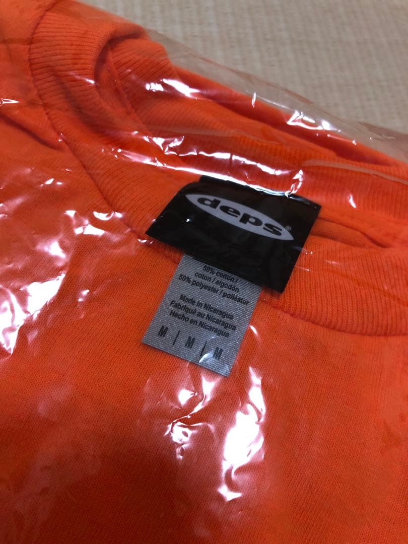 新品未開封！deps L/S TEE Mサイズ SAFETY ORANGE