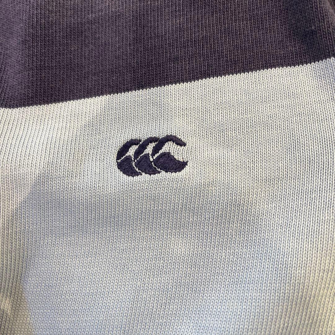 2000円引 Canterbury ラガーシャツ 青/白　ビンテージ
