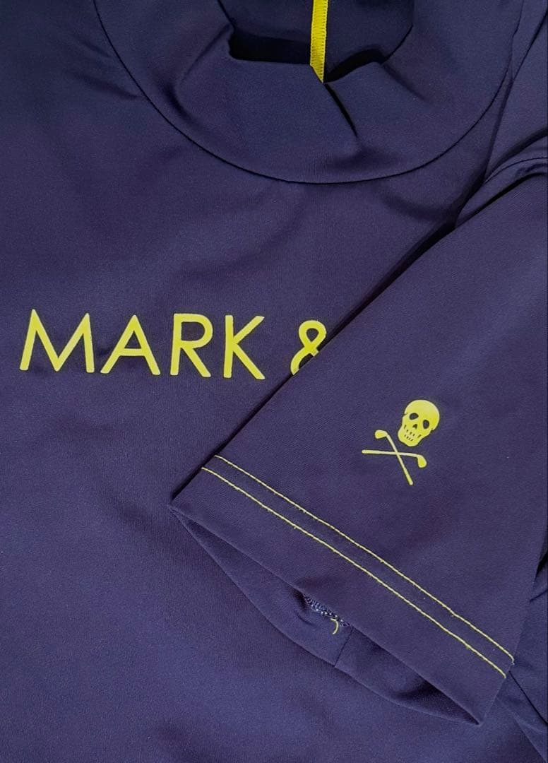 【美品】MARK&LONA　レディース　モックネック　ネイビー　サイズ　36