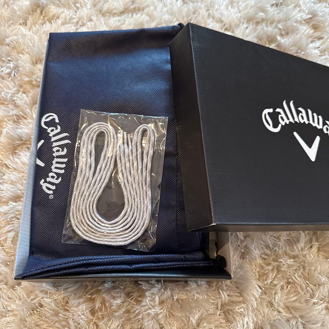 美品★Callaway ゴルフシューズ★ネイビー★保管袋★シルバーラメ靴紐付