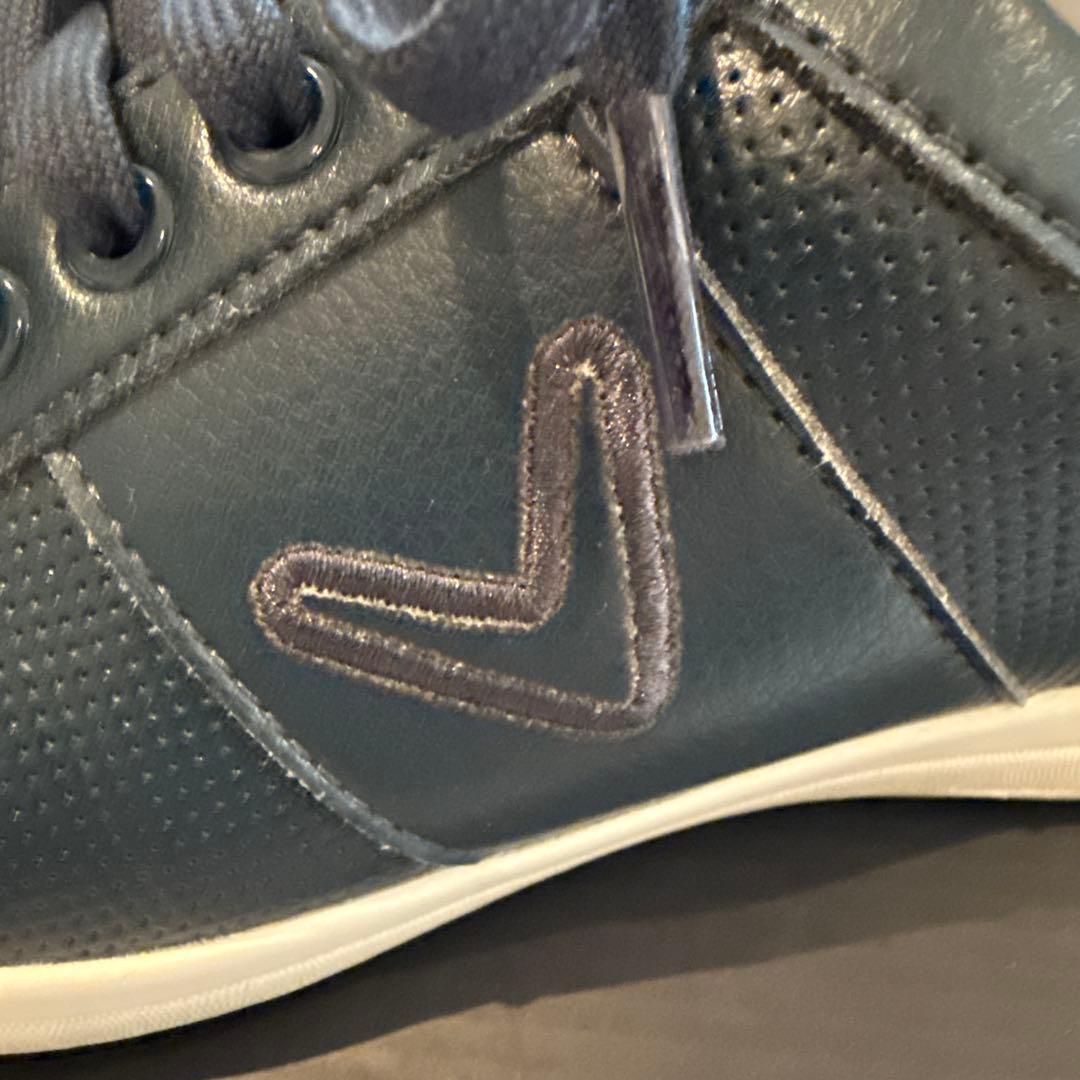 美品★Callaway ゴルフシューズ★ネイビー★保管袋★シルバーラメ靴紐付