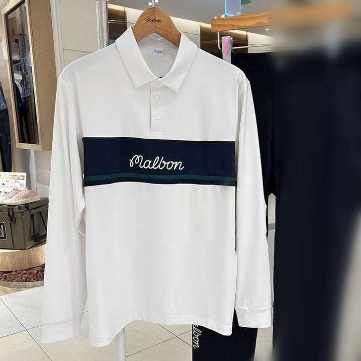 マルボンゴルフ ポロシャツ MALBON GOLF シャツ 長袖 【M～XXL】